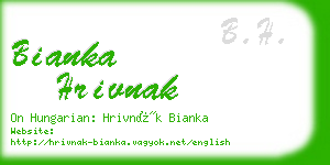 bianka hrivnak business card